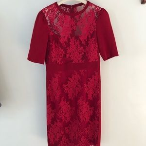 Stunning red lace dress